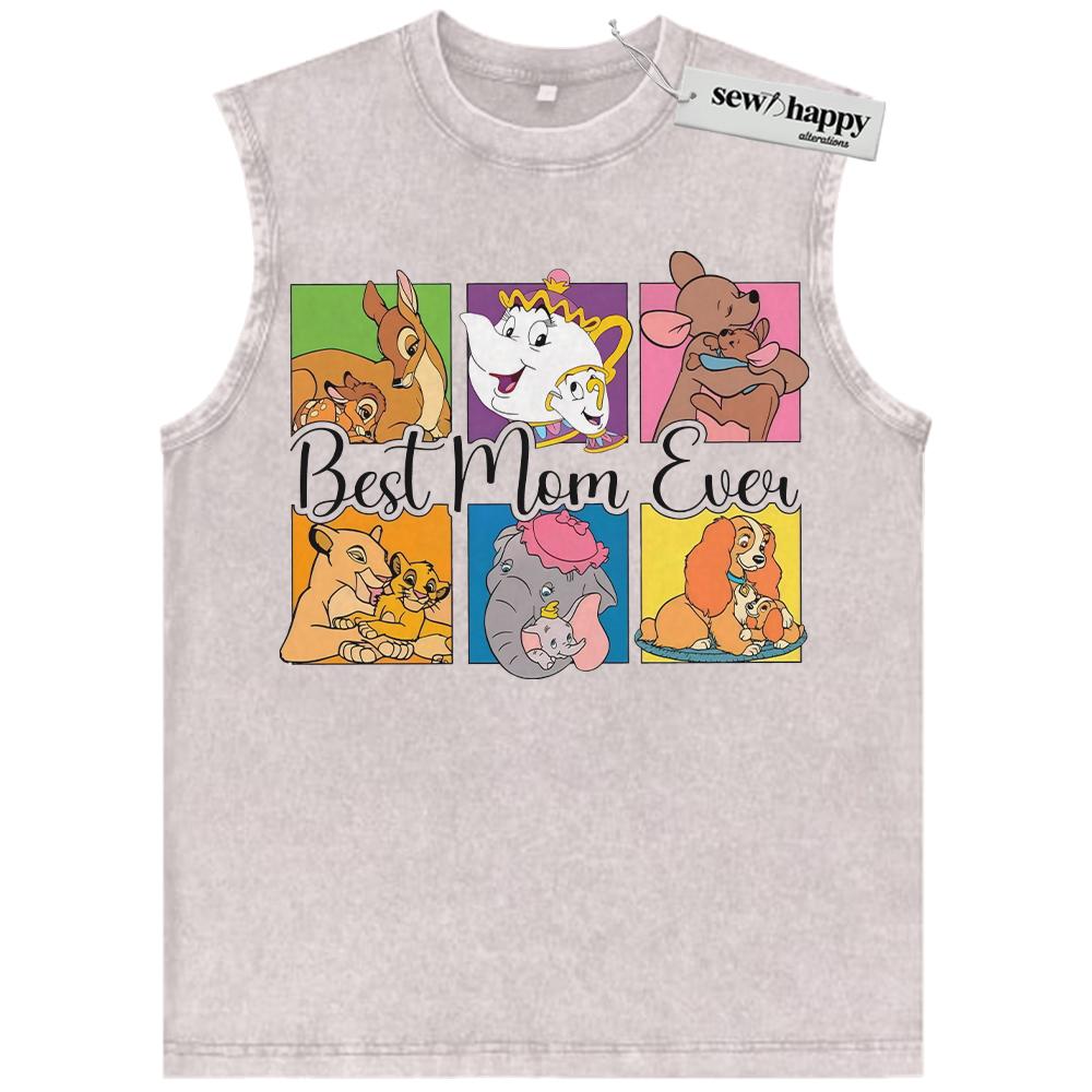 Wash Tank Top Disney Mom Tank Top, Mother’s Day Tank Top, Animated Tank Top, Vintage Tank Top