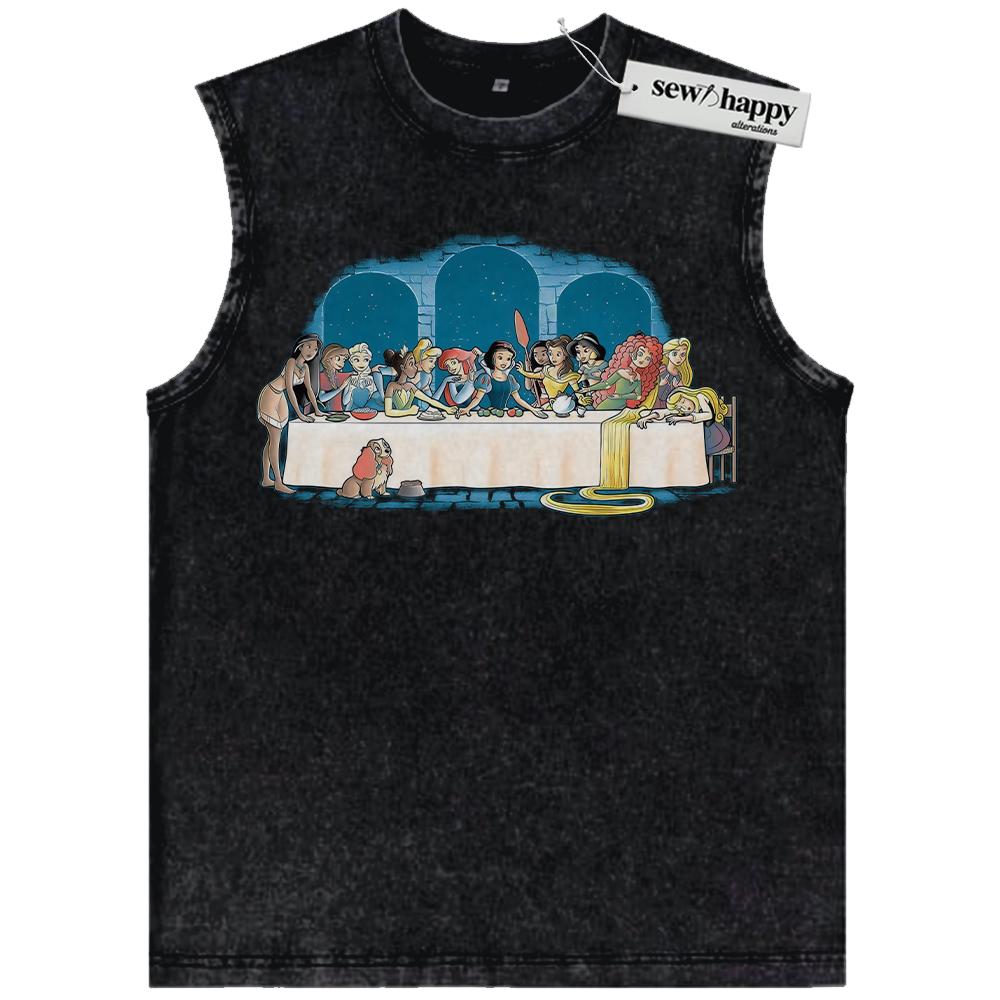 Wash Tank Top Disney Princess Tank Top, Animated Tank Top, Vintage Tank Top