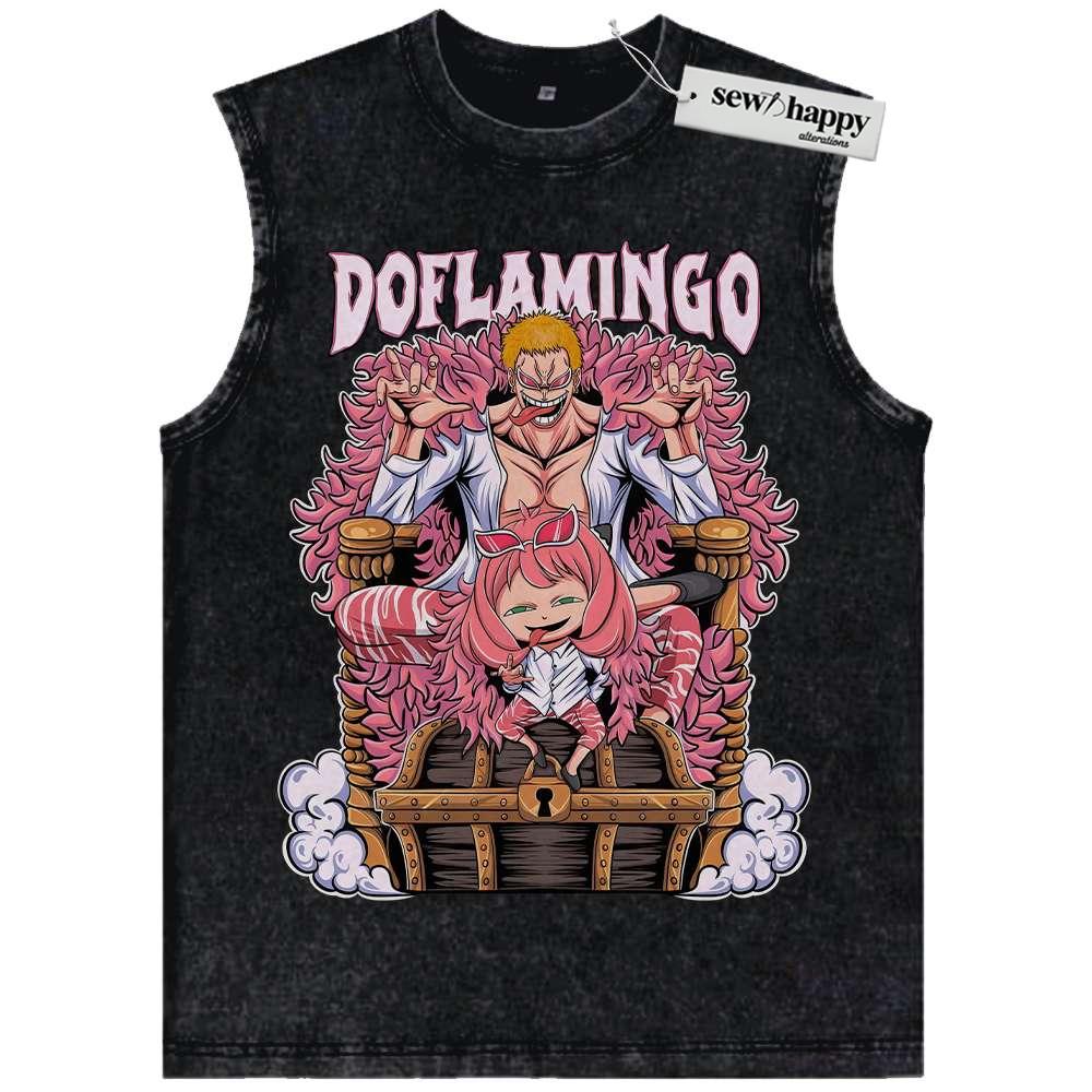 Wash Tank Top Doflamingo Tank Top, One Piece Tank Top, Anya Forger Tank Top, Spy x Family Tank Top, Anime Tank Top, Vintage Tank Top