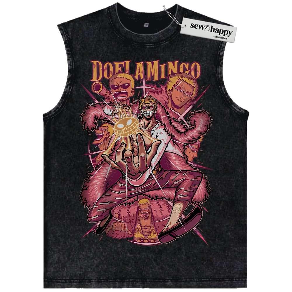 Wash Tank Top Donquixote Doflamingo Tank Top, One Piece Tank Top, Anime Tank Top, Vintage Tank Top