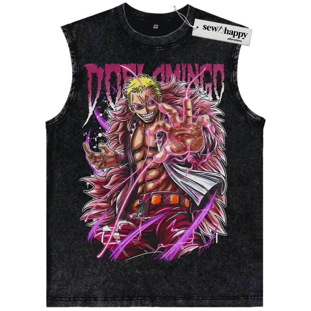 Wash Tank Top Donquixote Doflamingo Tank Top, One Piece Tank Top, Anime Tank Top, Vintage Tank Top