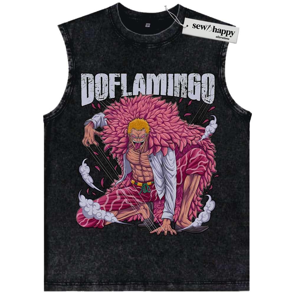 Wash Tank Top Donquixote Doflamingo Tank Top, One Piece Tank Top, Anime Tank Top, Vintage Tank Top