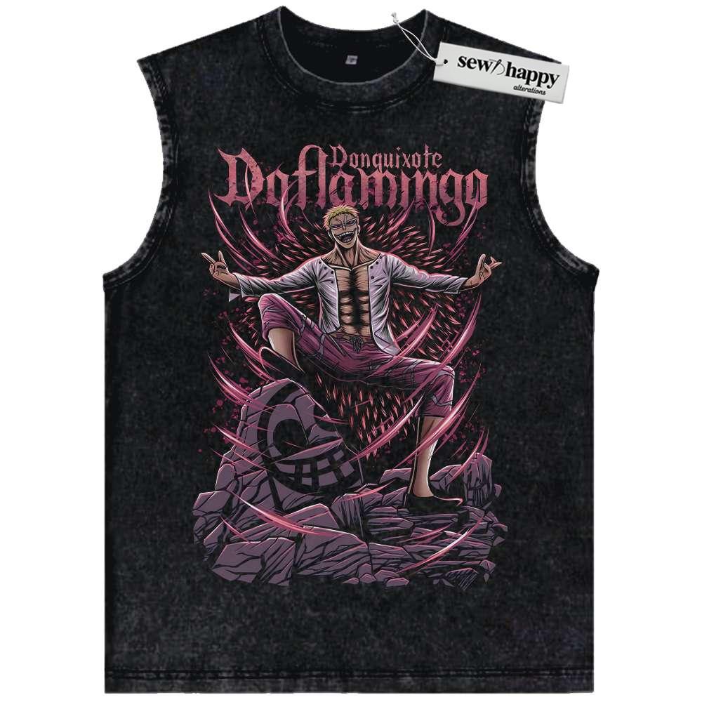 Wash Tank Top Donquixote Doflamingo Tank Top, One Piece Tank Top, Anime Tank Top, Vintage Tank Top
