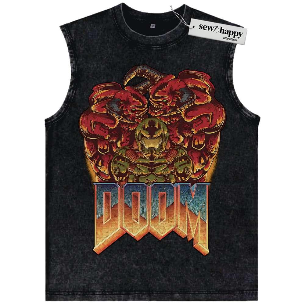 Wash Tank Top DOOM Eternal Tank Top, Game Tank Top, Vintage Tank Top