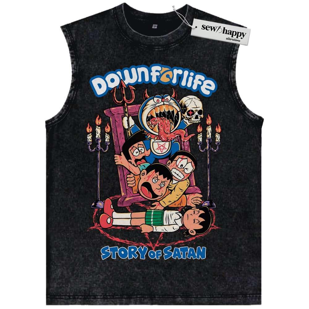 Wash Tank Top Doraemon Tank Top, Anime Tank Top, Vintage Tank Top