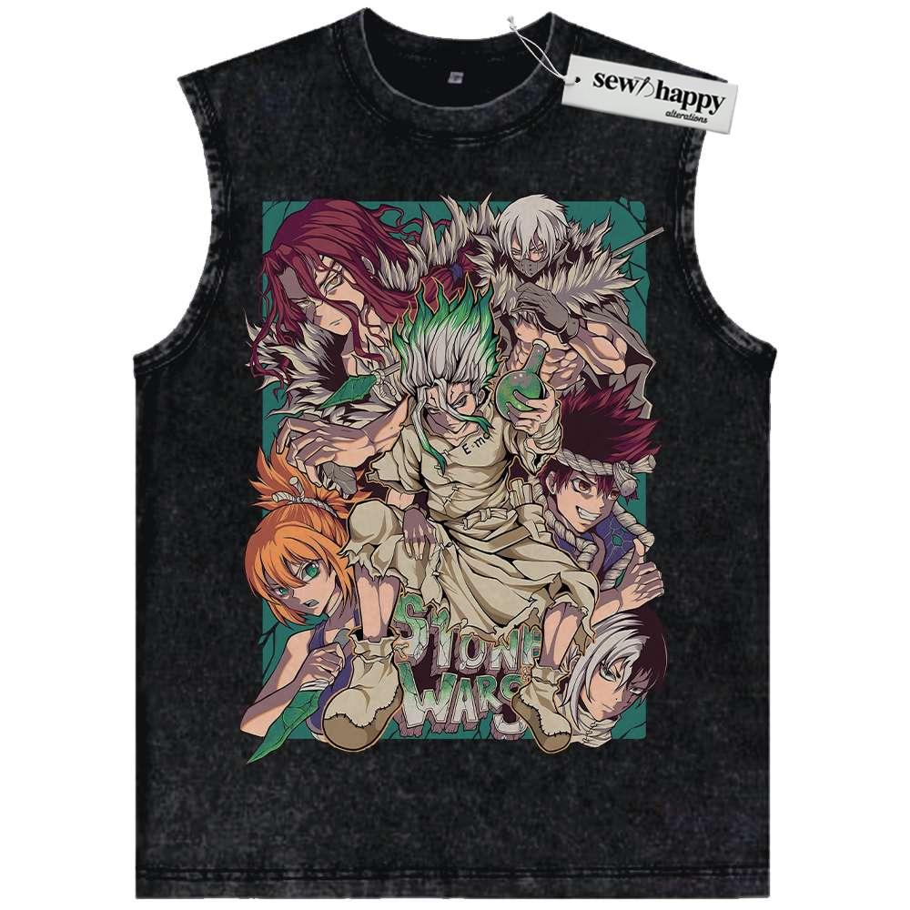 Wash Tank Top Dr Stone Tank Top, Anime Tank Top, Vintage Tank Top