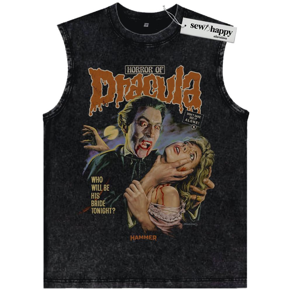Wash Tank Top Dracula Tank Top, Horror Movie Tank Top, Vintage Tank Top
