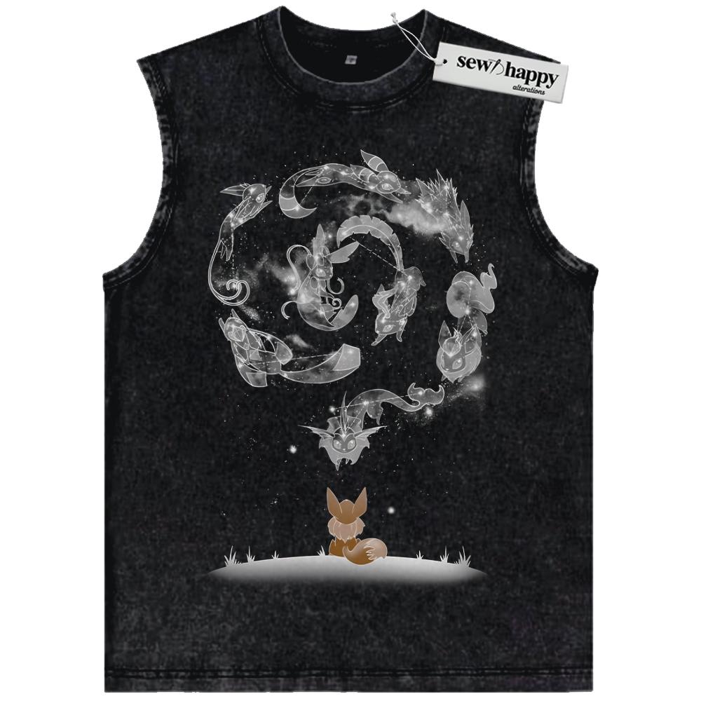 Wash Tank Top Eevee Evolutions Tank Top, Pokemon Tank Top, PKM Tank Top, Anime Tank Top, Vintage Tank Top
