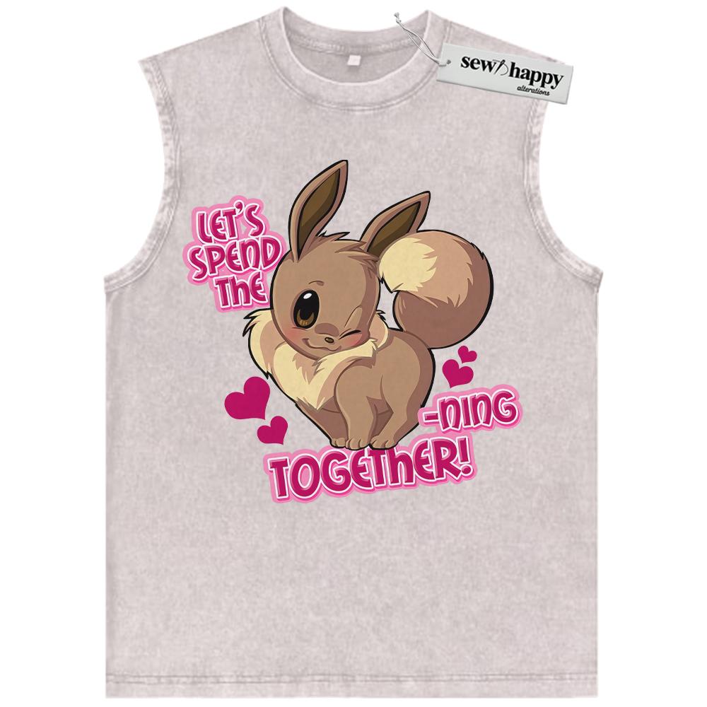 Wash Tank Top Eevee Evolutions Tank Top, Pokemon Tank Top, PKM Tank Top, Valentine’s Day Tank Top, Anime Tank Top, Vintage Tank Top