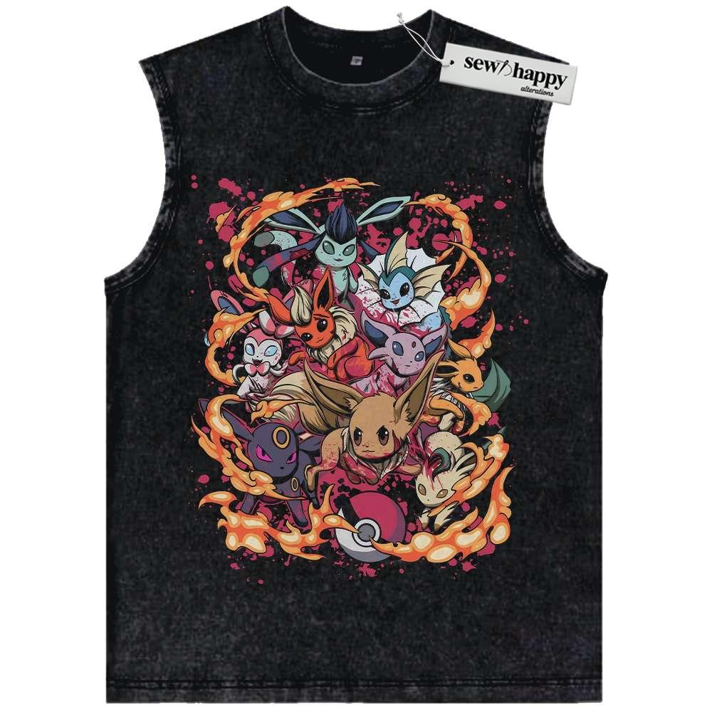 Wash Tank Top Eevee Tank Top, Pokemon Tank Top, Anime Tank Top, Vintage Tank Top
