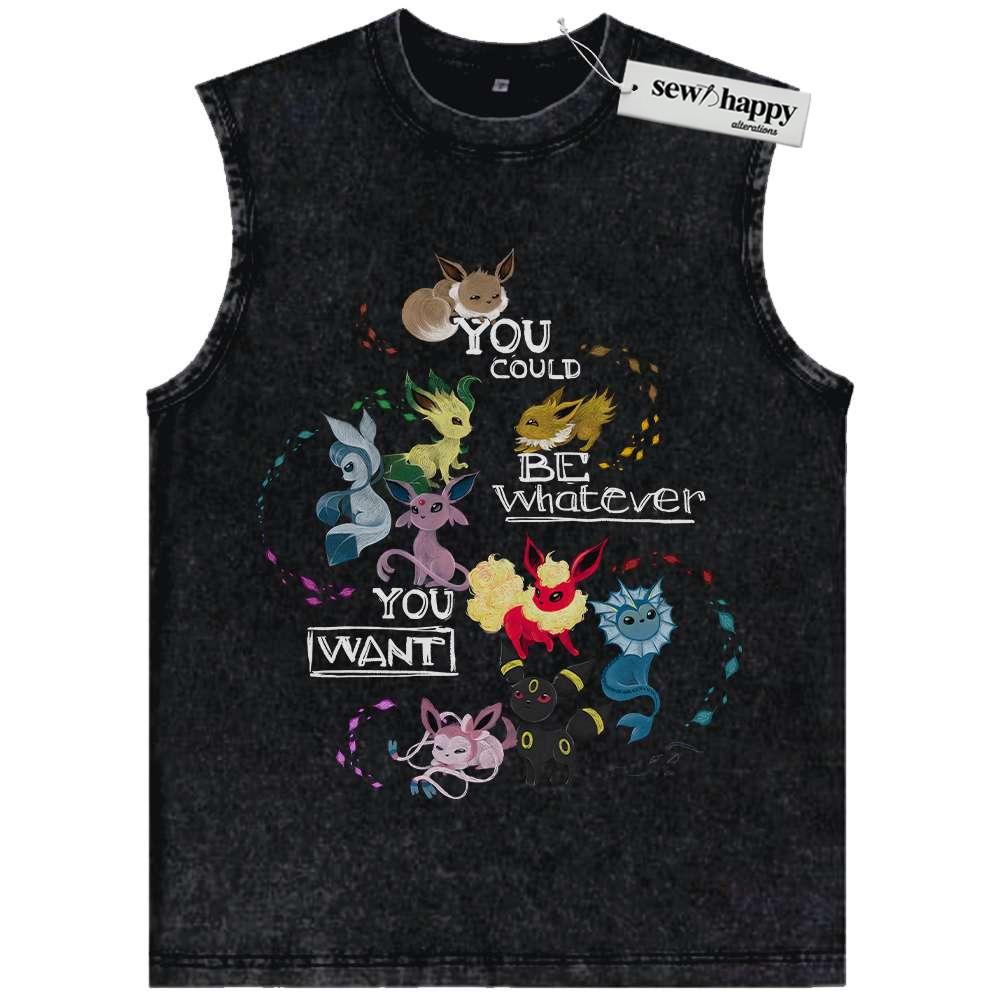 Wash Tank Top Eevee Tank Top, Pokemon Tank Top, Anime Tank Top, Vintage Tank Top