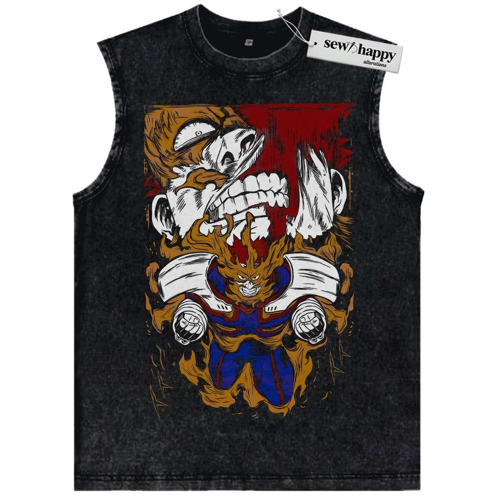 Wash Tank Top Endeavor Tank Top, Enji Todoroki Tank Top, MHA Tank Top, Anime Tank Top, Vintage Tank Top