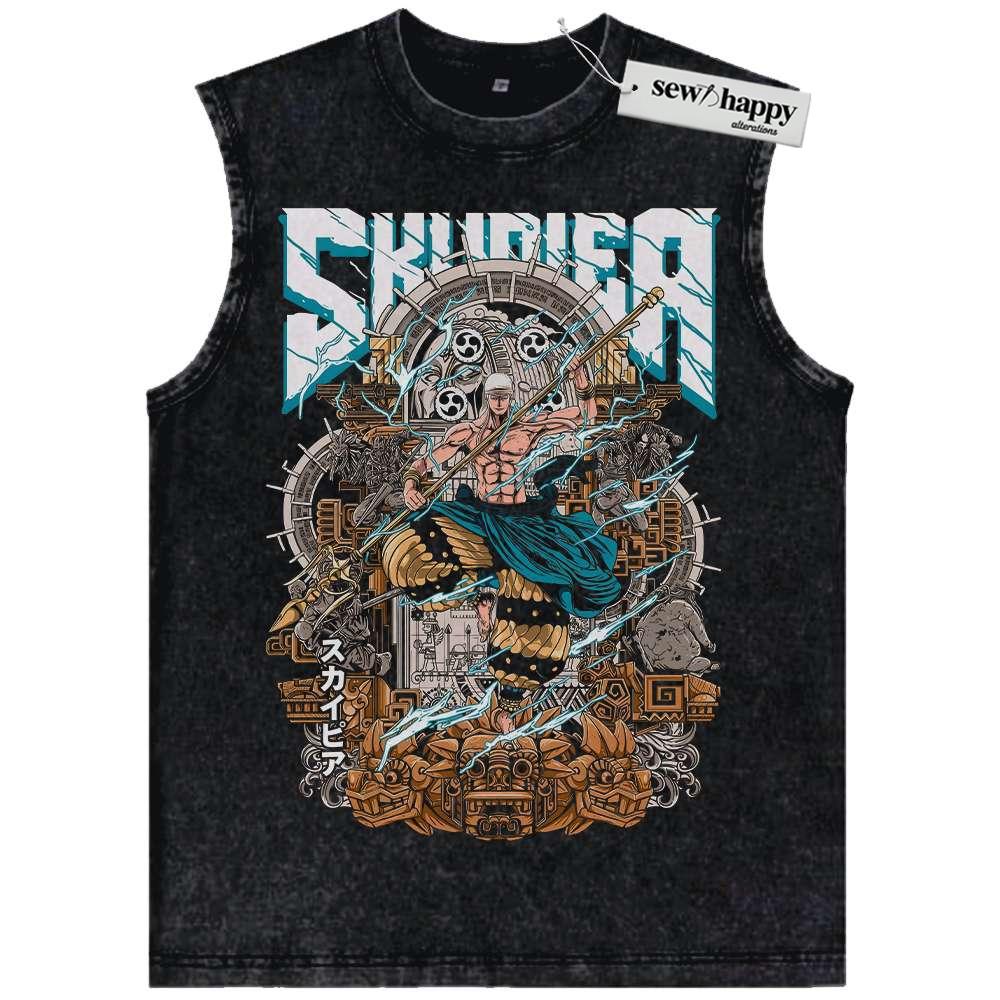 Wash Tank Top Enel Tank Top, One Piece Tank Top, Anime Tank Top, Vintage Tank Top