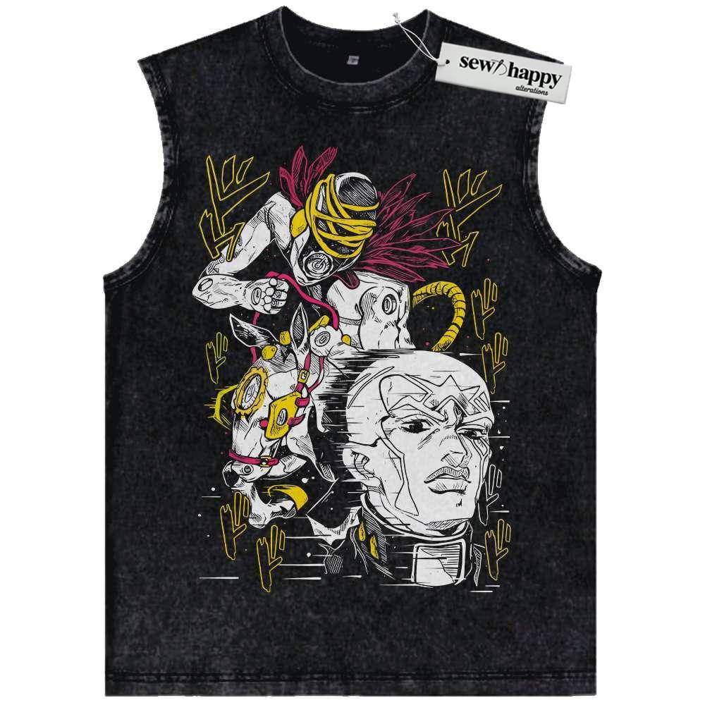 Wash Tank Top Enrico Pucci Tank Top, JoJo’s Bizarre Adventure Tank Top, Anime Tank Top, Vintage Tank Top