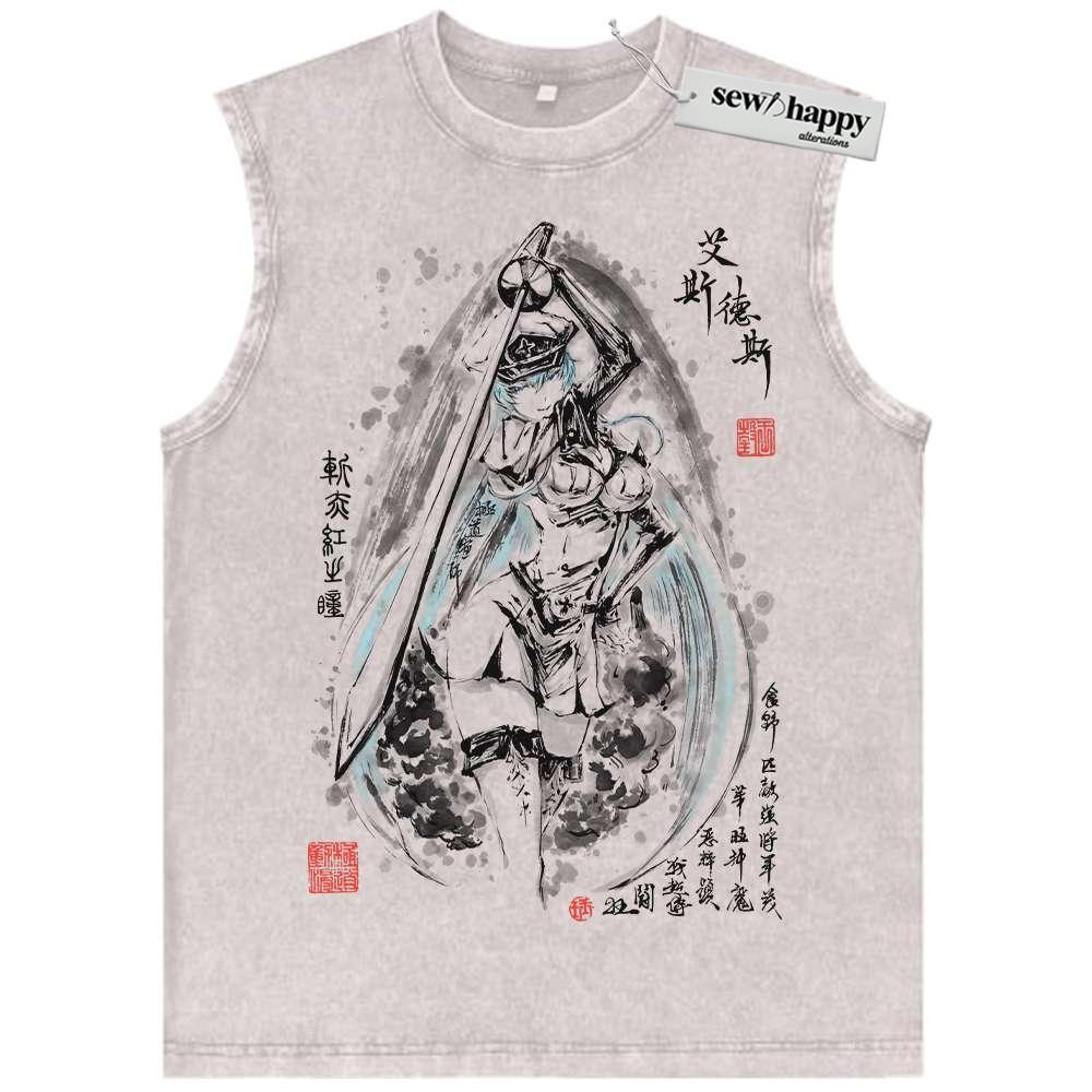 Wash Tank Top Esdeath Tank Top, Akame Ga Kill Tank Top, Anime Tank Top, Vintage Tank Top