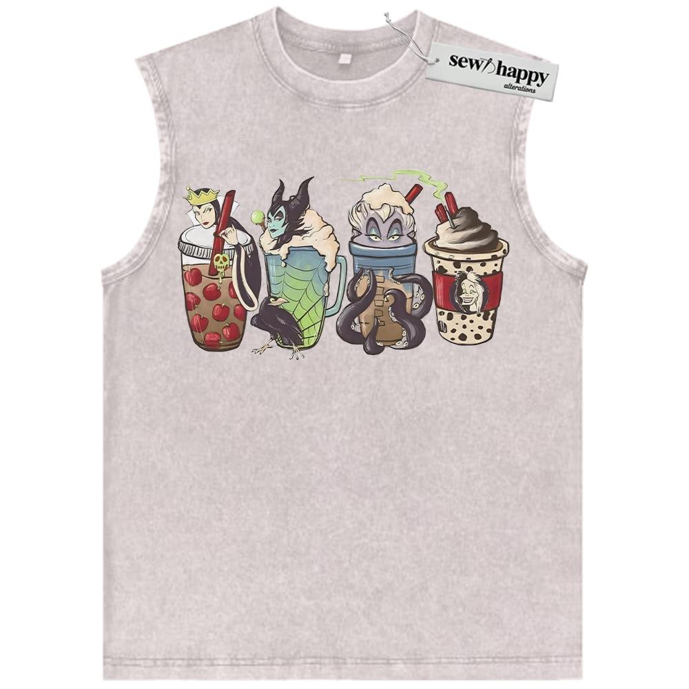 Wash Tank Top Evil Queen Tank Top, Maleficent Tank Top, Ursula Tank Top, Cruella de Vil Tank Top, Disney Villains Tank Top, Animated Tank Top, Vintage Tank Top