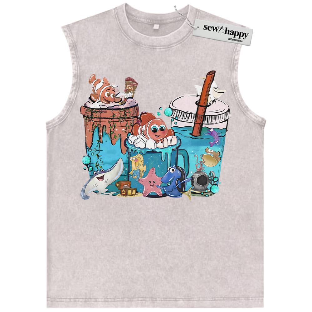 Wash Tank Top Finding Nemo Tank Top, Animated Tank Top, Vintage Tank Top