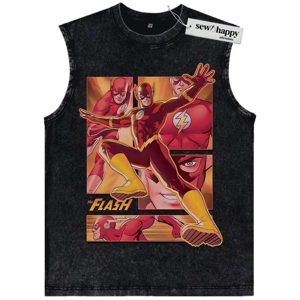 Wash Tank Top Flash Tank Top, Comic Tank Top, Vintage Tank Top