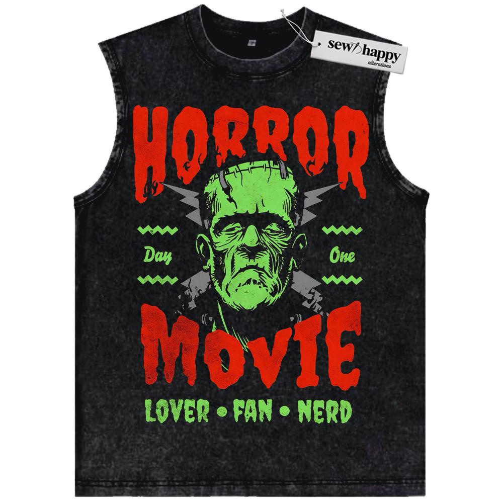Wash Tank Top Frankenstein Tank Top, Horror Movie Tank Top, Halloween Tank Top, Vintage Tank Top