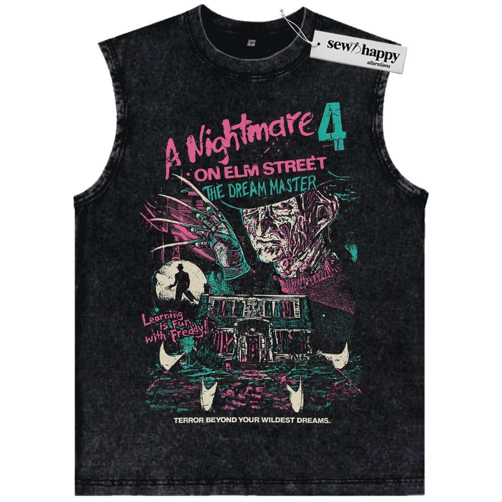 Wash Tank Top Freddy Krueger Tank Top, A Nightmare on Elm Street Tank Top, Horror Movie Tank Top, Vintage Tank Top