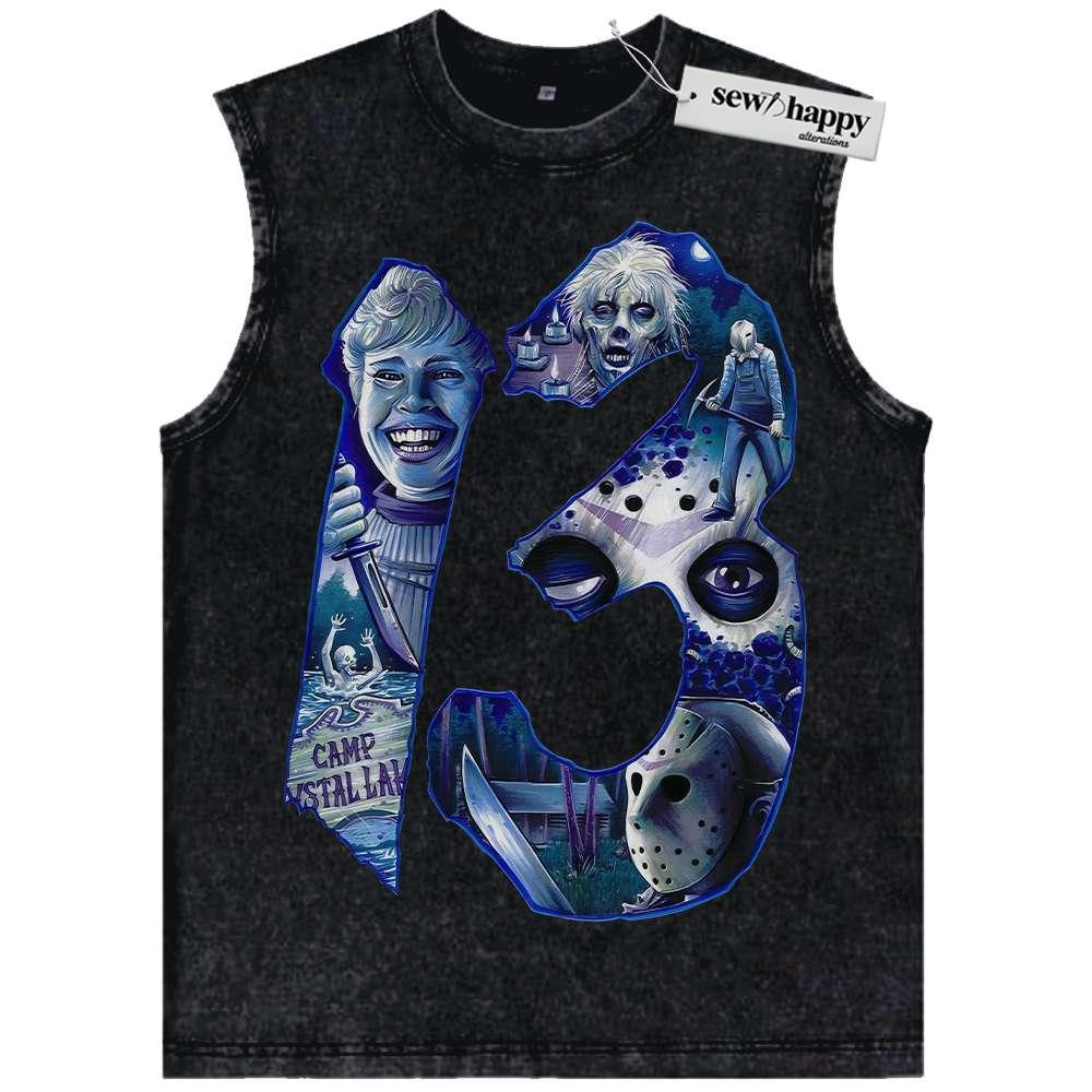 Wash Tank Top Friday the 13th Tank Top, Halloween Tank Top, Horror Tank Top, Vintage Tank Top