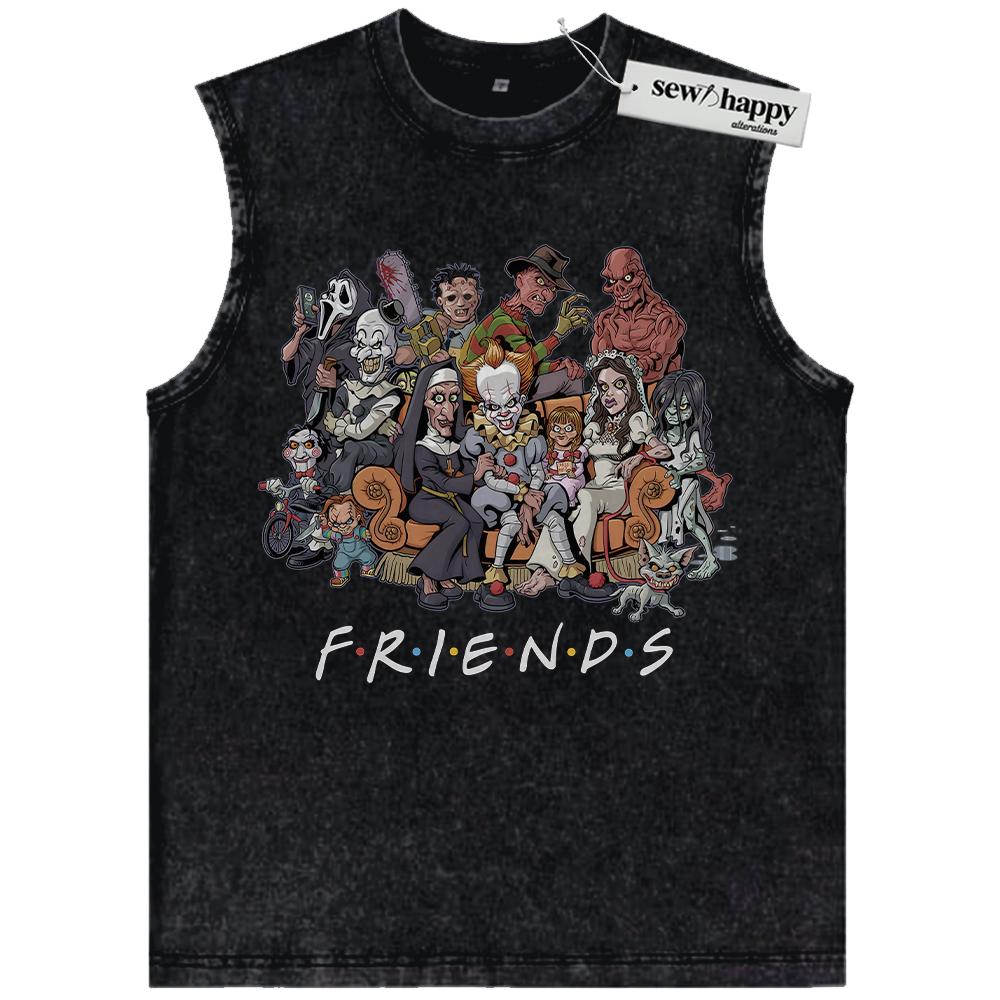 Wash Tank Top Friends Horror Tank Top, Halloween Tank Top, Movie Tank Top, Vintage Tank Top