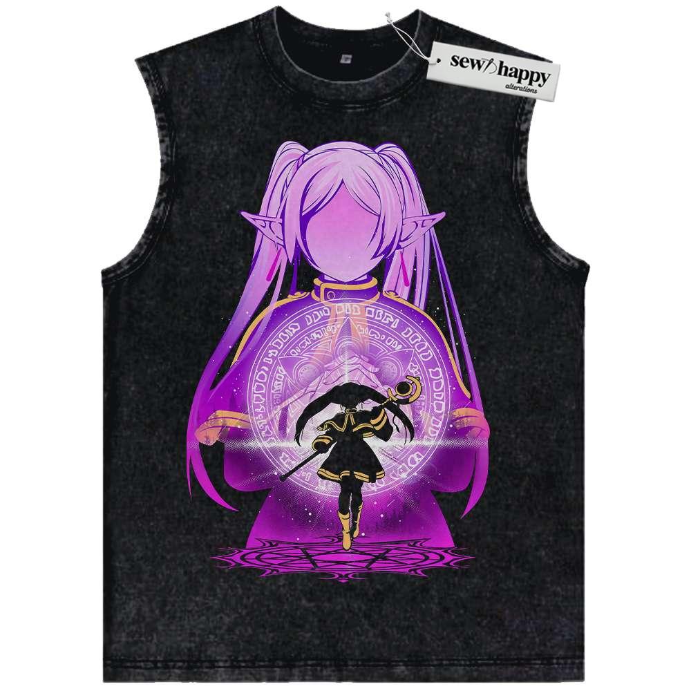 Wash Tank Top Frieren: Beyond Journey’s End Tank Top, Anime Tank Top, Vintage Tank Top