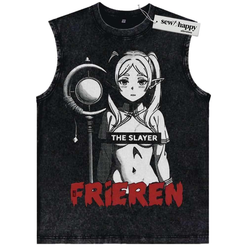Wash Tank Top Frieren: Beyond Journey’s End Tank Top, Anime Tank Top, Vintage Tank Top