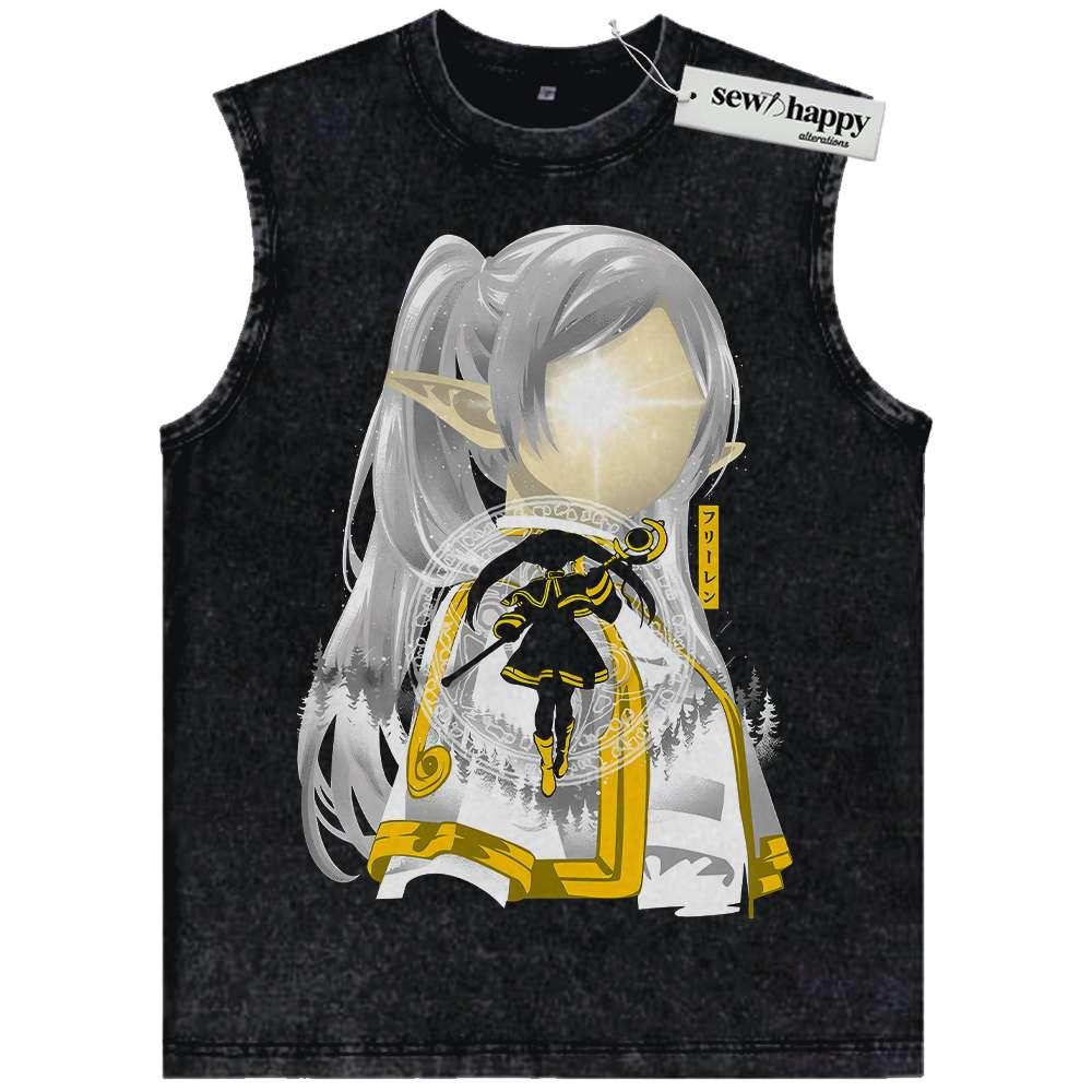 Wash Tank Top Frieren: Beyond Journey’s End Tank Top, Anime Tank Top, Vintage Tank Top
