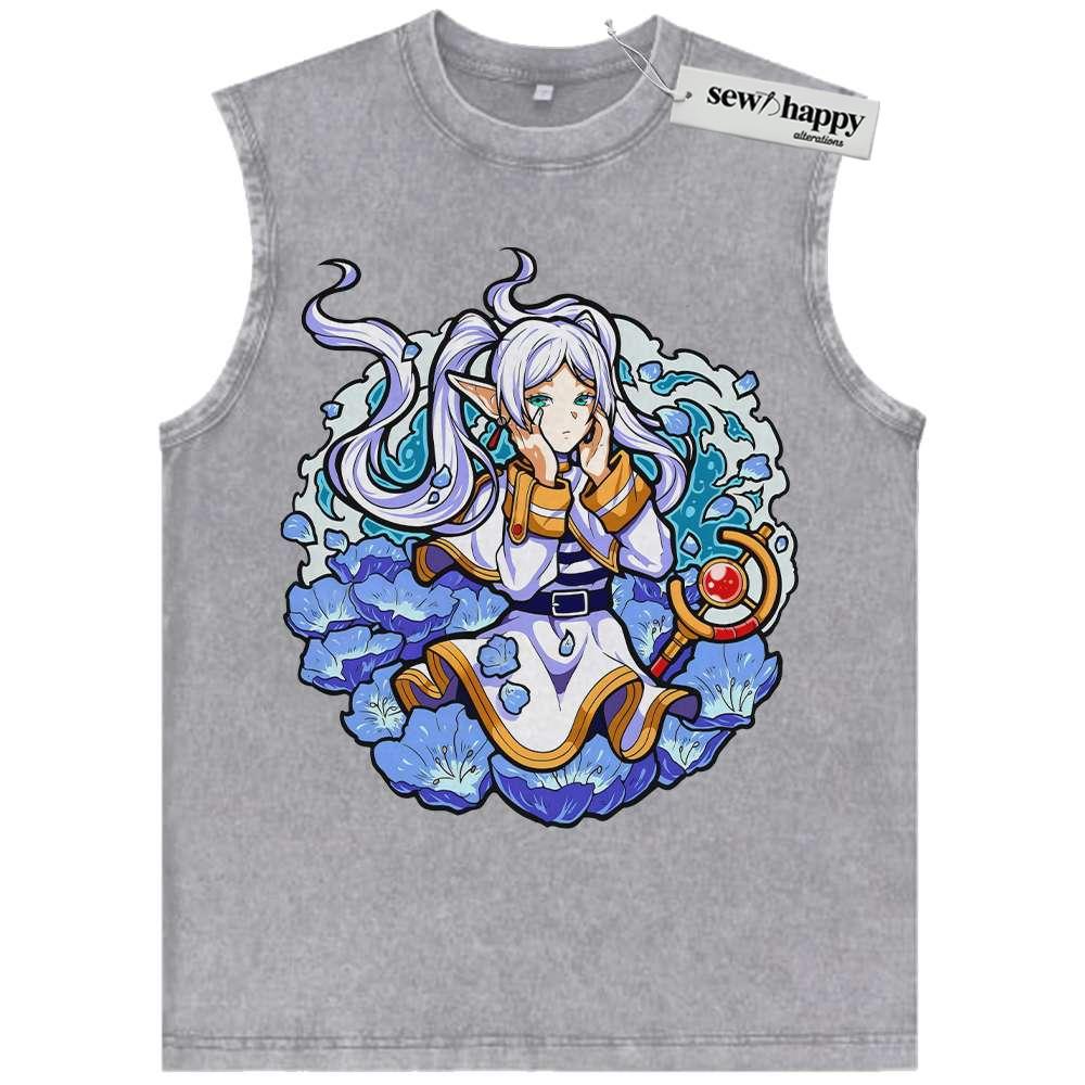 Wash Tank Top Frieren: Beyond Journey’s End Tank Top, Anime Tank Top, Vintage Tank Top