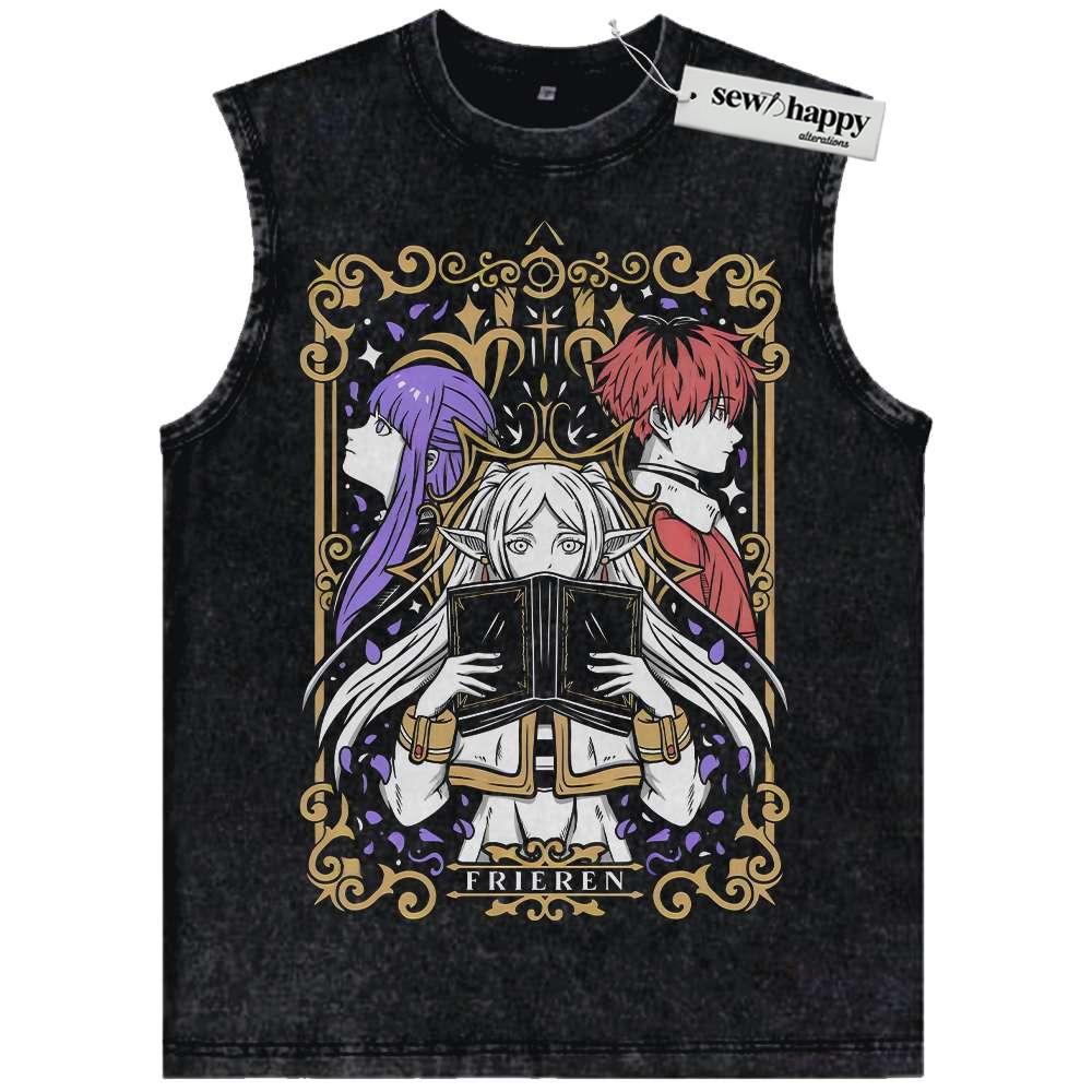 Wash Tank Top Frieren: Beyond Journey’s End Tank Top, Anime Tank Top, Vintage Tank Top