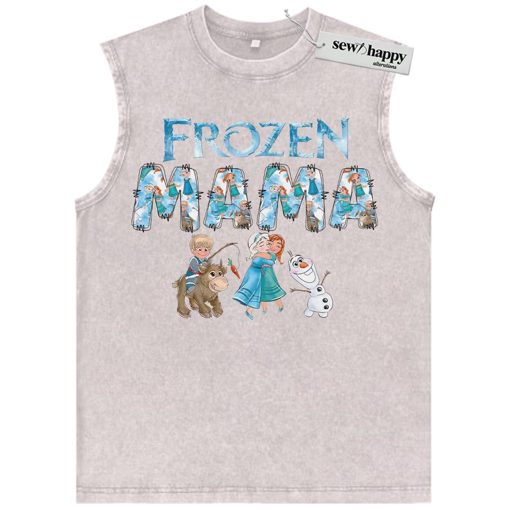 Wash Tank Top Frozen Tank Top, Mother’s Day Tank Top, Animated Tank Top, Vintage Tank Top