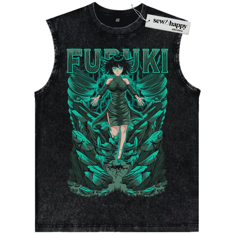 Wash Tank Top Fubuki Tank Top, One Punch Man Tank Top, Anime Tank Top, Vintage Tank Top
