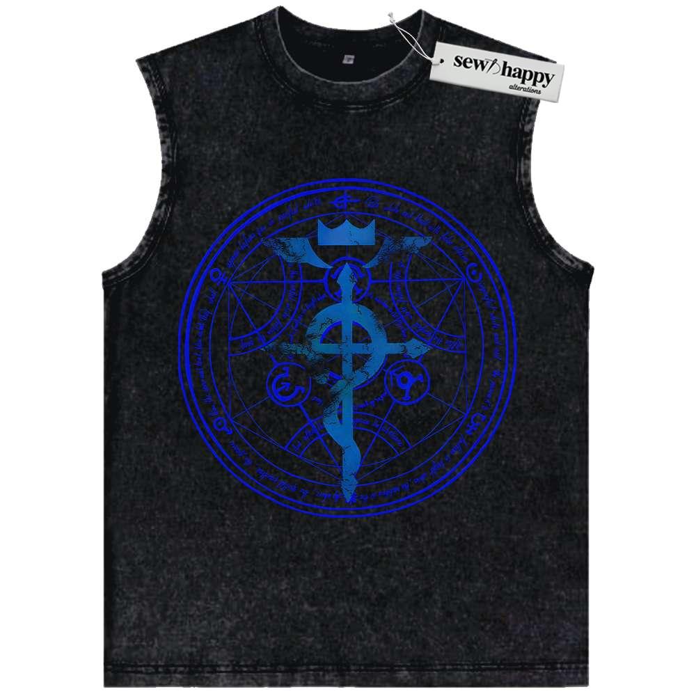 Wash Tank Top Fullmetal Alchemist Tank Top, Anime Tank Top, Vintage Tank Top