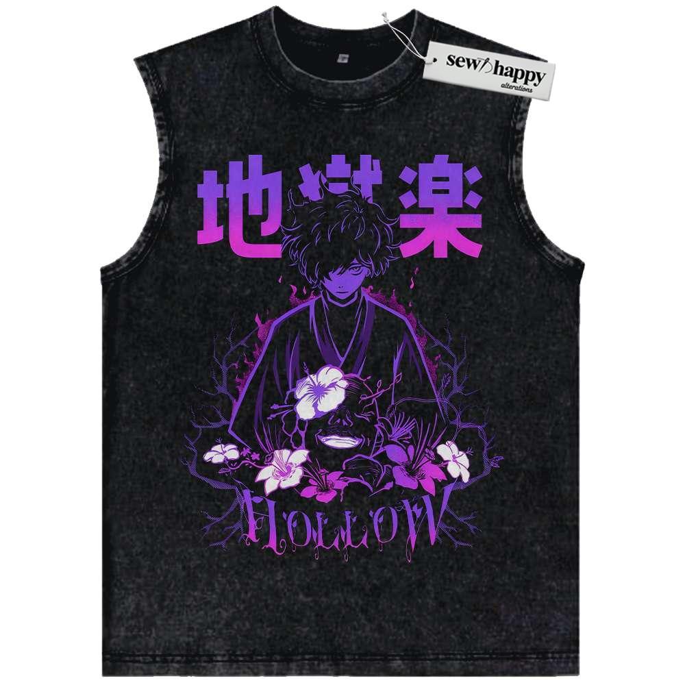 Wash Tank Top Gabimaru Tank Top, Hell’s Paradise Tank Top, Anime Tank Top, Vintage Tank Top