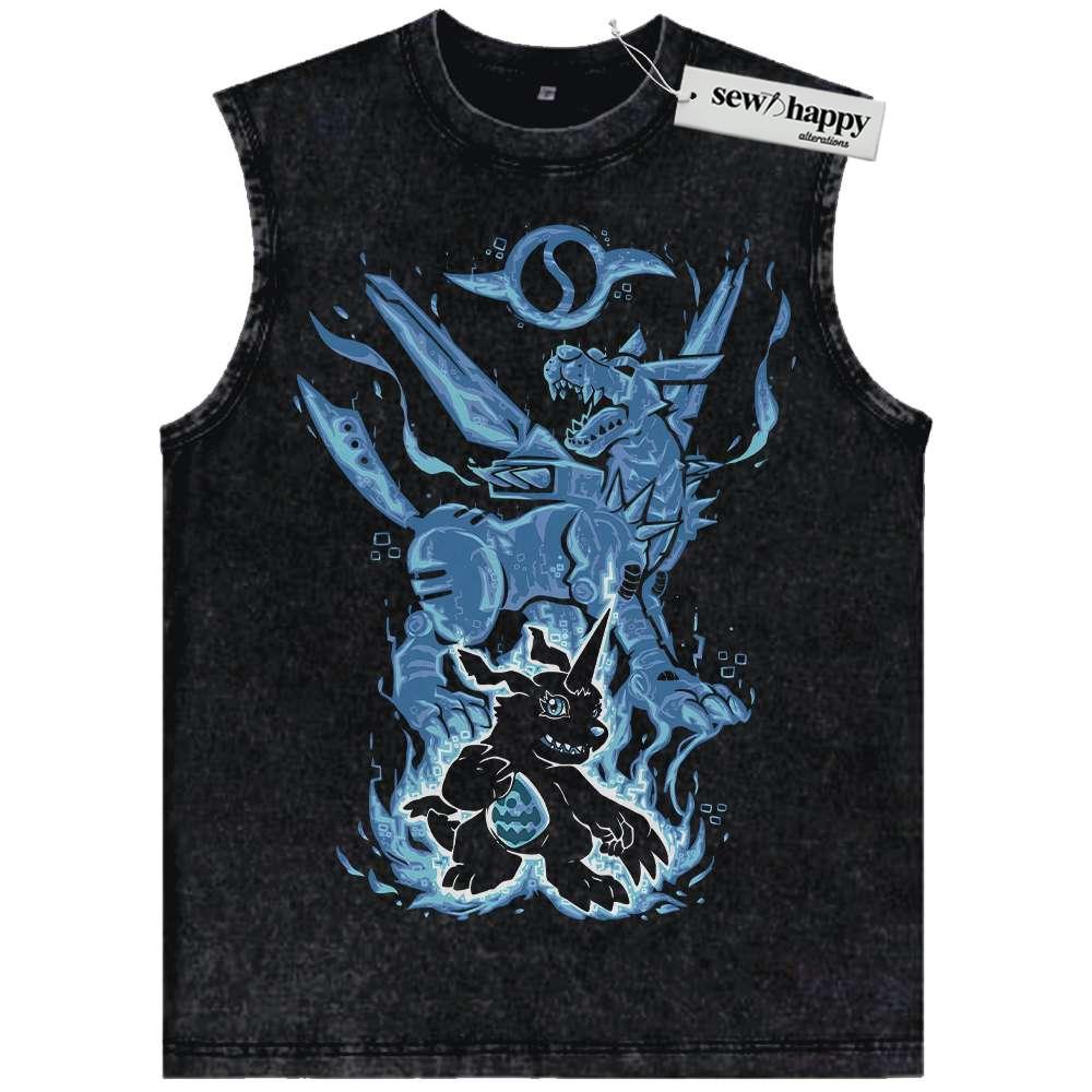 Wash Tank Top Gabumon Tank Top, Digimon Adventure Tank Top, Anime Tank Top, Vintage Tank Top