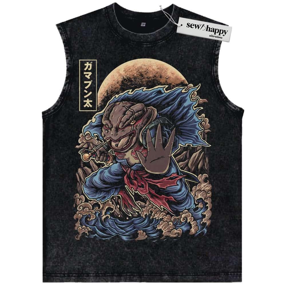 Wash Tank Top Gamabunta Tank Top, Naruto Tank Top, Anime Tank Top, Vintage Tank Top