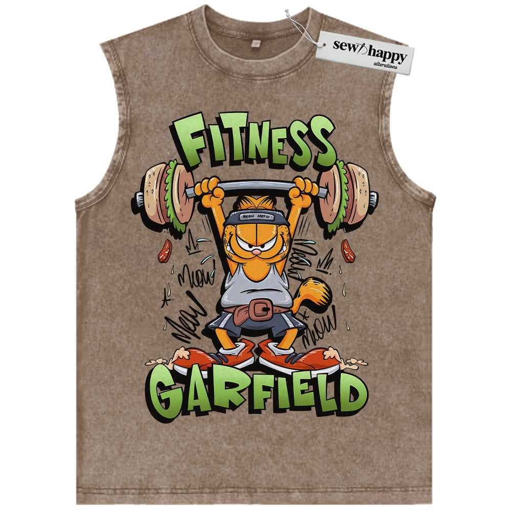 Wash Tank Top Garfield Tank Top, Animated Tank Top, Vintage Tank Top