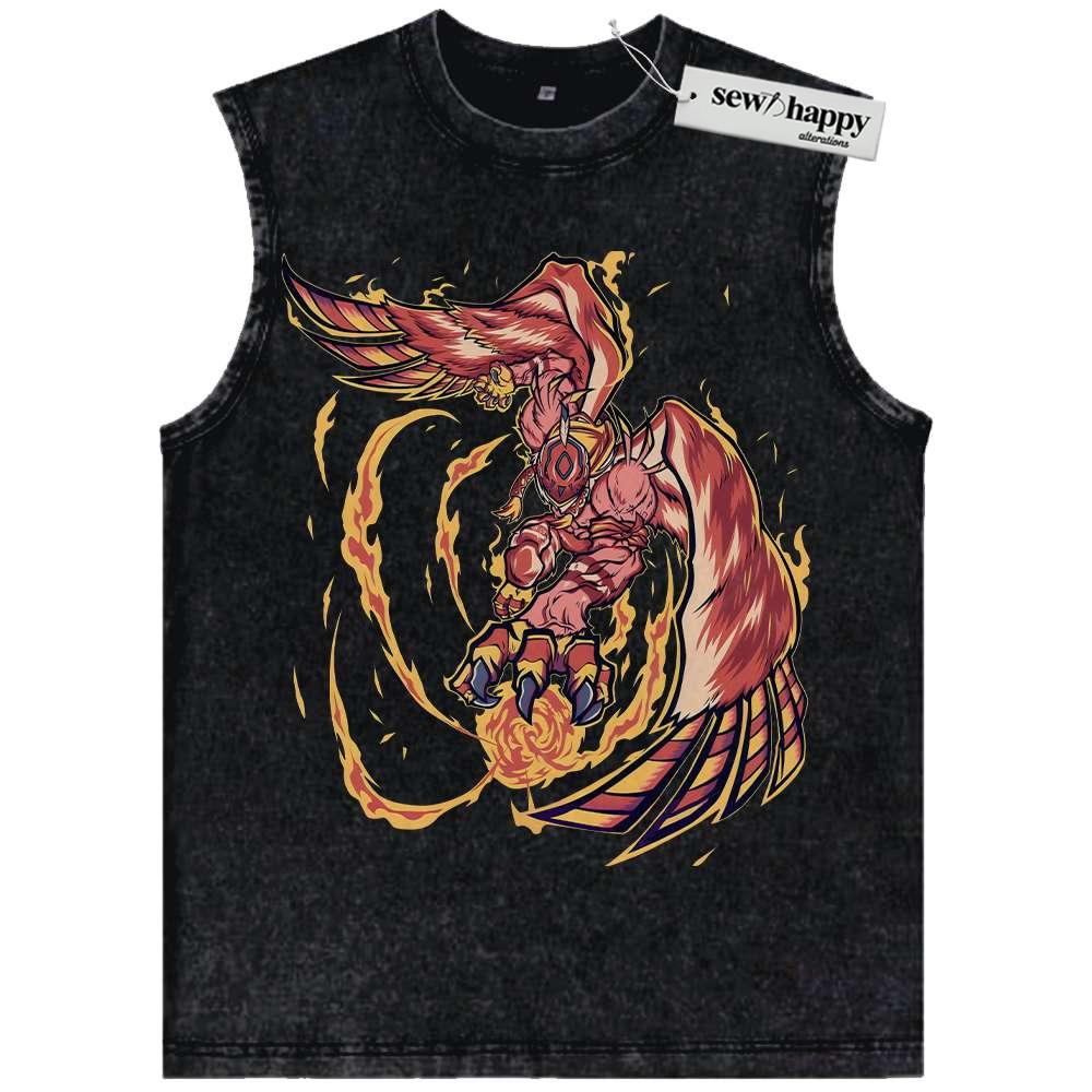Wash Tank Top Garudamon Tank Top, Digimon Adventure Tank Top, Anime Tank Top, Vintage Tank Top