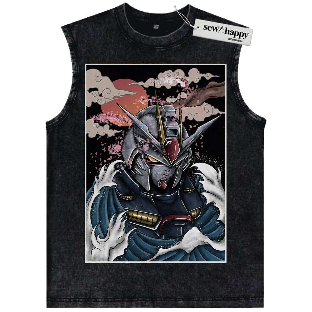 Wash Tank Top GAT-X105 Strike Gundam Tank Top, Anime Tank Top, Vintage Tank Top