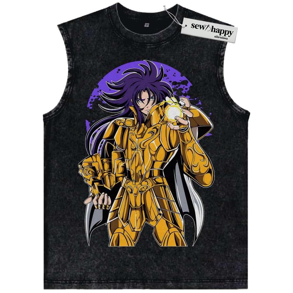 Wash Tank Top Gemini Kanon Shirt, Saint Seiya Shirt, Anime Shirt, Vintage Tee