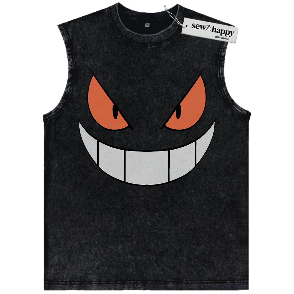 Wash Tank Top Gengar Tank Top, Pokemon Tank Top, Anime Tank Top, Vintage Tank Top