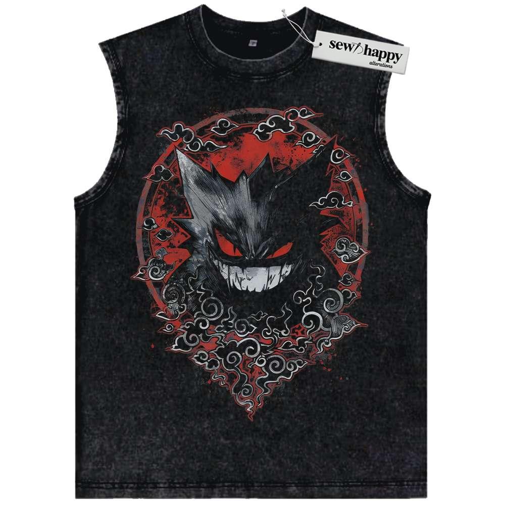 Wash Tank Top Gengar Tank Top, Pokemon Tank Top, Anime Tank Top, Vintage Tank Top