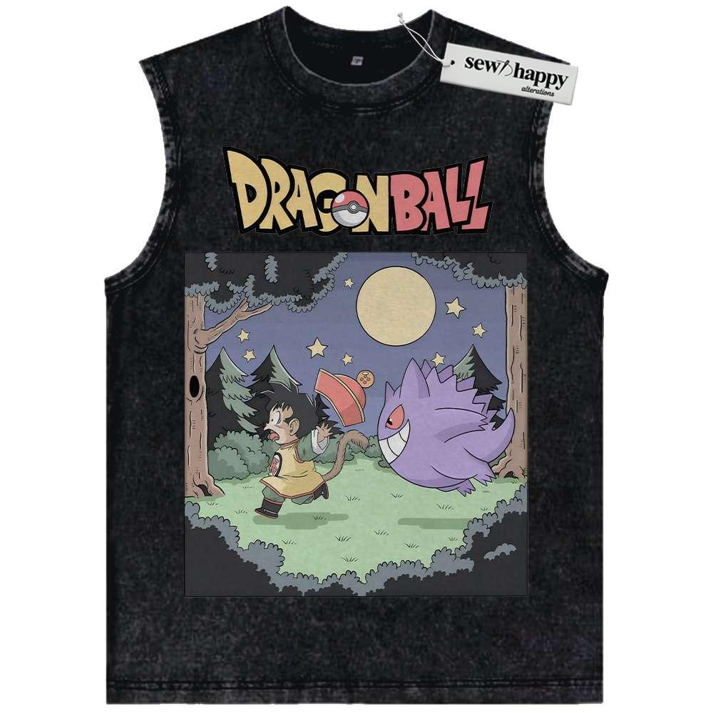 Wash Tank Top Gengar Tank Top, Son Goku Tank Top, Dragon Ball Tank Top, Pokemon Tank Top, Anime Tank Top, Vintage Tank Top