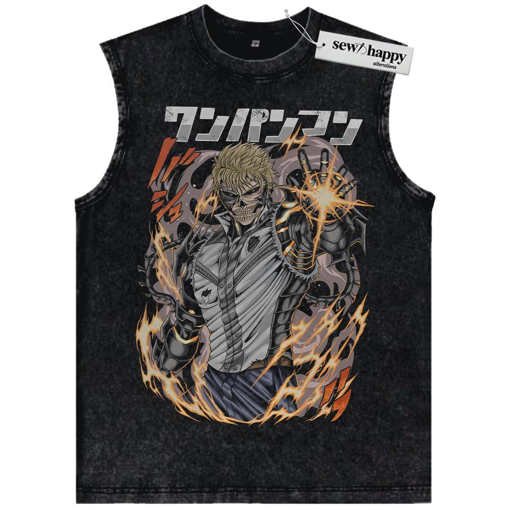 Wash Tank Top Genos Shirt, One Punch Man Shirt, Anime Shirt, Vintage T-Shirt