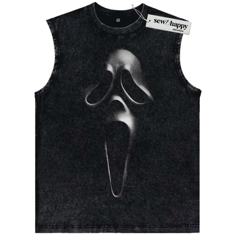 Wash Tank Top Ghostface Tank Top, Scream Tank Top, Halloween Tank Top, Horror Tank Top, Vintage Tank Top