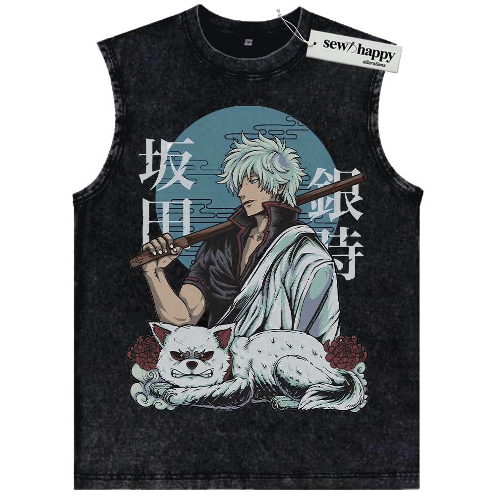 Wash Tank Top Gintoki Sakata Tank Top, Gintama Tank Top, Anime Tank Top, Vintage Tank Top
