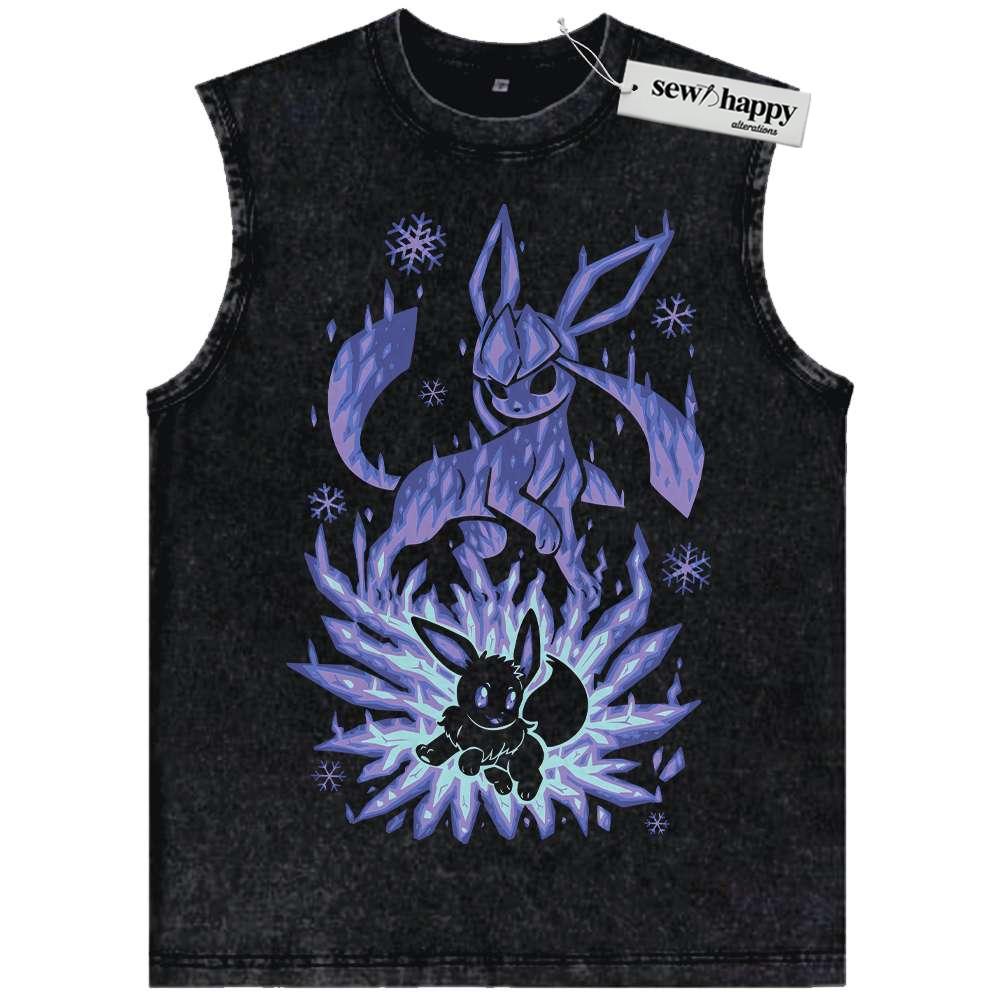 Wash Tank Top Glaceon Tank Top, Eevee Tank Top, Pokemon Tank Top, Anime Tank Top, Vintage Tank Top