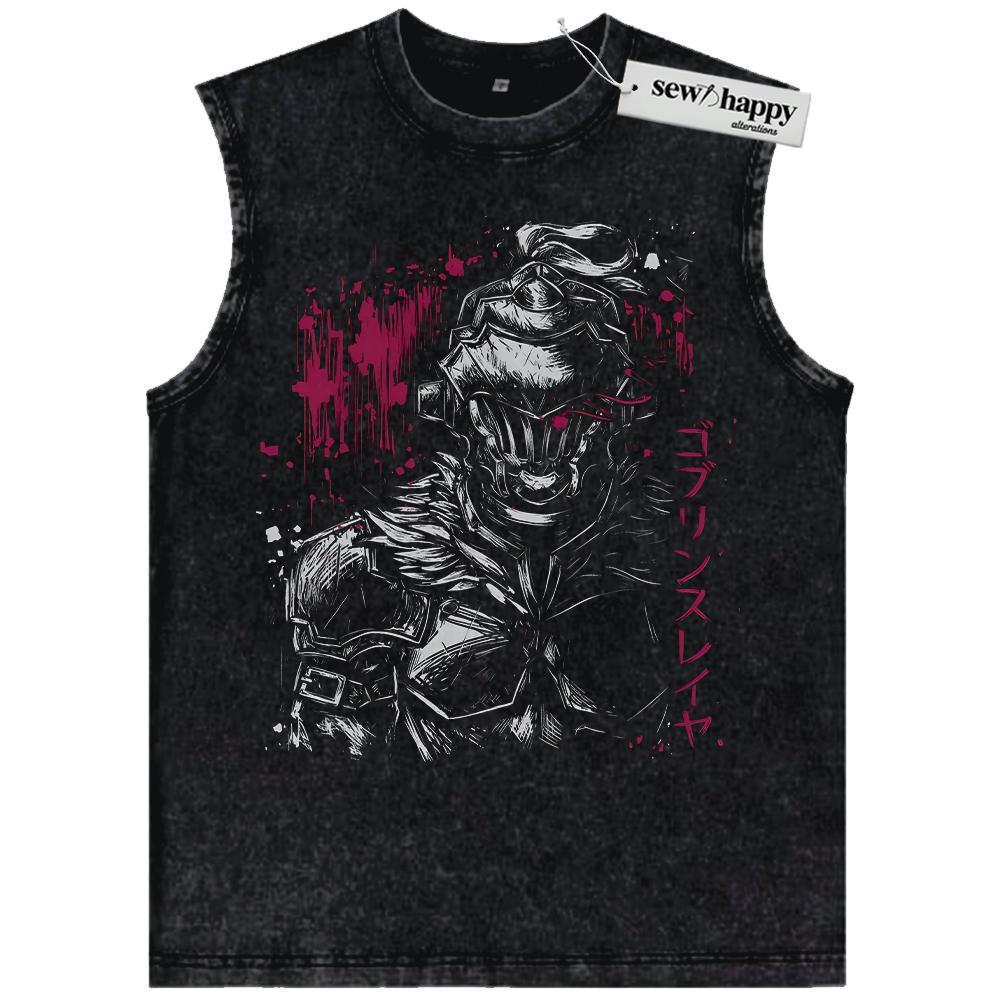Wash Tank Top Goblin Slayer Tank Top, Anime Tank Top, Vintage Tank Top