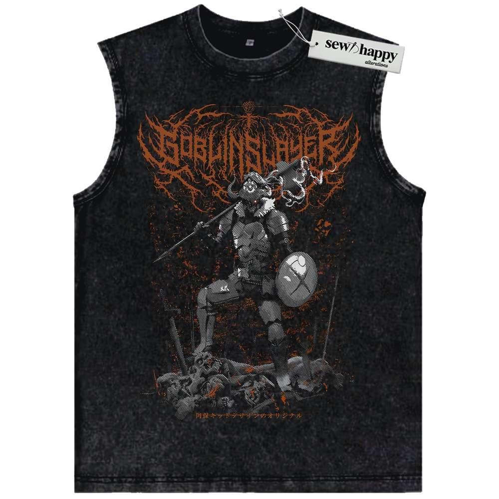 Wash Tank Top Goblin Slayer Tank Top, Anime Tank Top, Vintage Tank Top